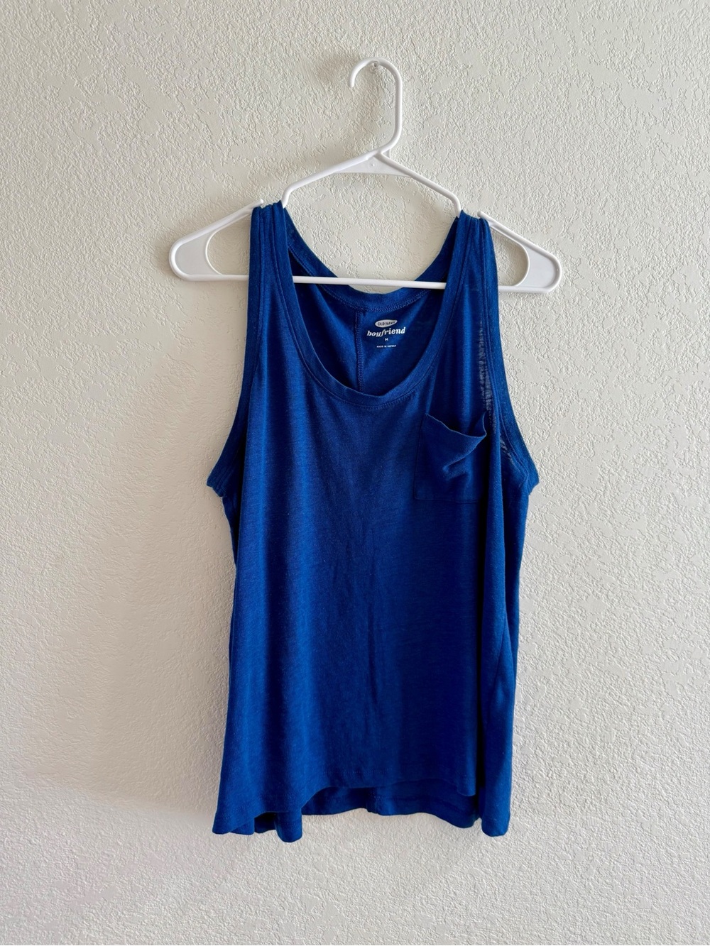 Old Navy Deep Blue Scoop Neck Pocket Tank